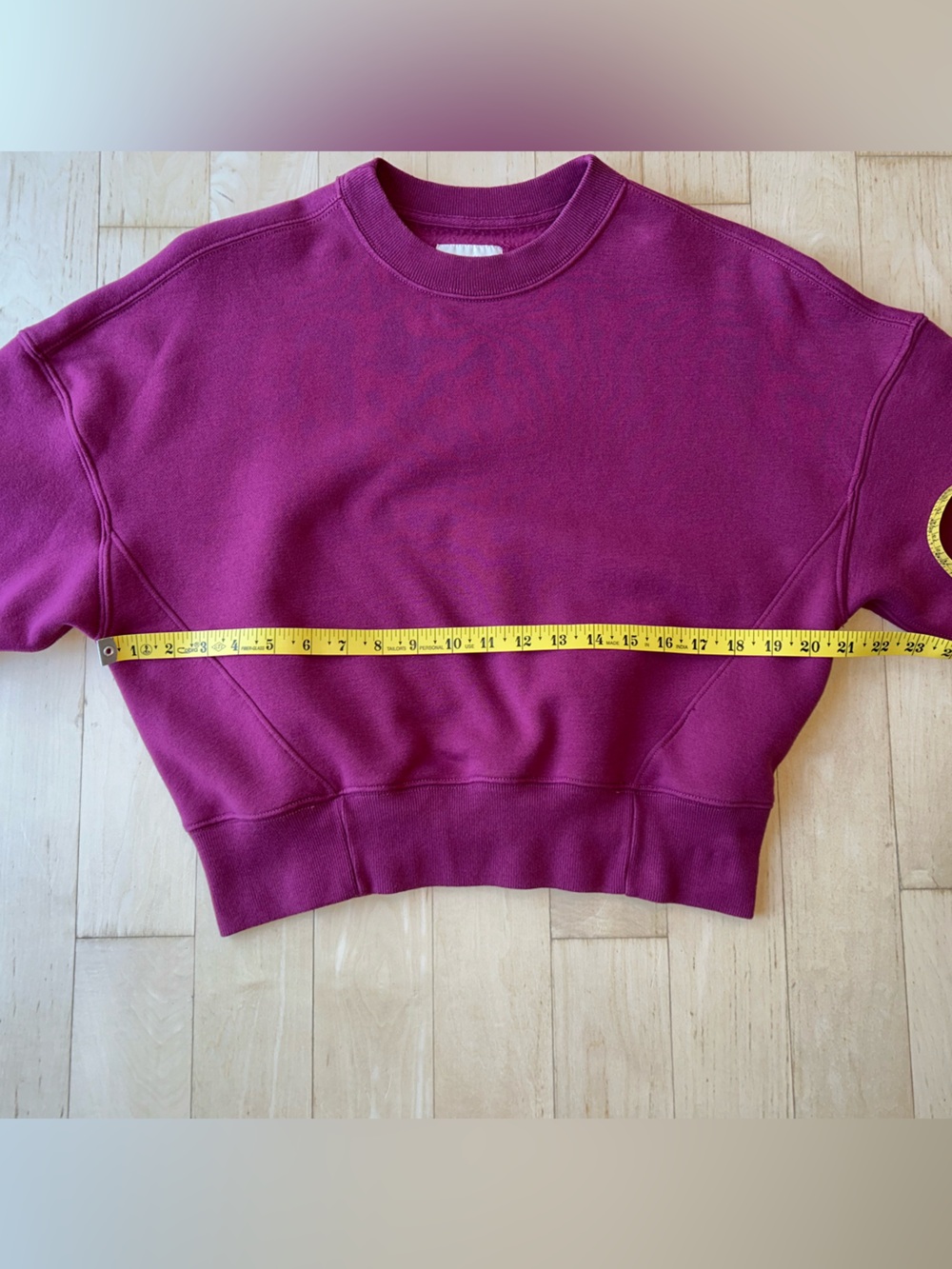 Abercrombie & Fitch “Soft AF Collection” Cropped Sweatshirt in Burgundy Size XS - Picture 7 of 16
